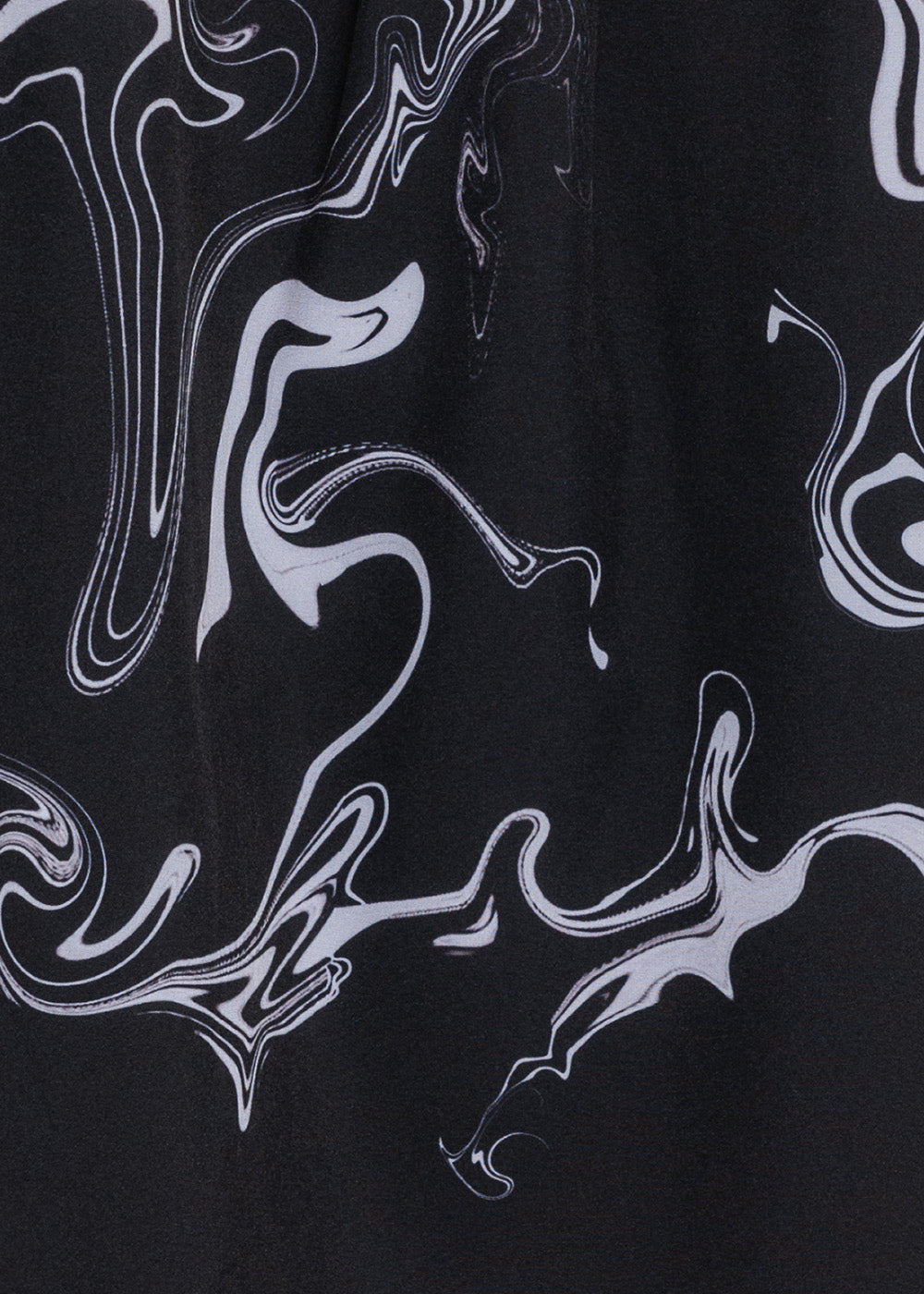 Black shirt with white abstract patterns
