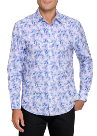 WATERCOLOR FLORAL PERFORMANCE STRETCH LONG SLEEVE SHIRT