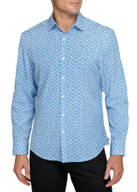 PETAL MOSIAC PERFORMANCE STRETCH LONG SLEEVE SHIRT