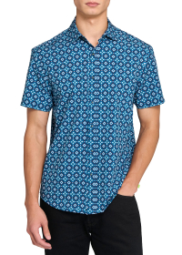 SEASIDE MOSIAC PERFORMANCE STRETCH SHORT SLEEVE SHIRT
