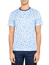GINGHAM FLORAL PERFORMANCE T-SHIRT