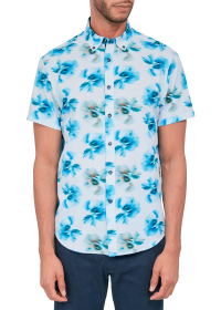 FADED FLORAL SHORT SLEEVE SHIRT